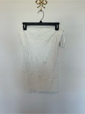 PacSun L.A. Hearts Cream/White Strapless Textured Tube Dress